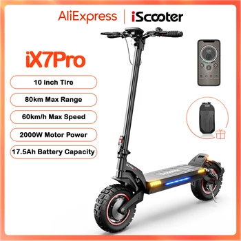 iScooter Ix7pro Scooter elettrico 17.5Ah 2000W Dual Drive Scooter 10 pollici antiscivolo fuoristrada pneumatico Kick Scooter 60 KM/H velocità con APP