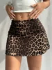 European and American spring, summer and autumn leopard print casual skirt