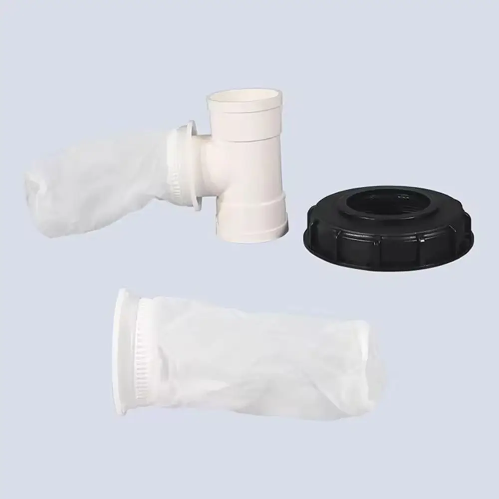 163mm IBC Ton Drum Fittings Plastic Cap with Filter Screw T-shaped/Straight Head/Elbow/Vertical Rainwater Filter Cover Washable