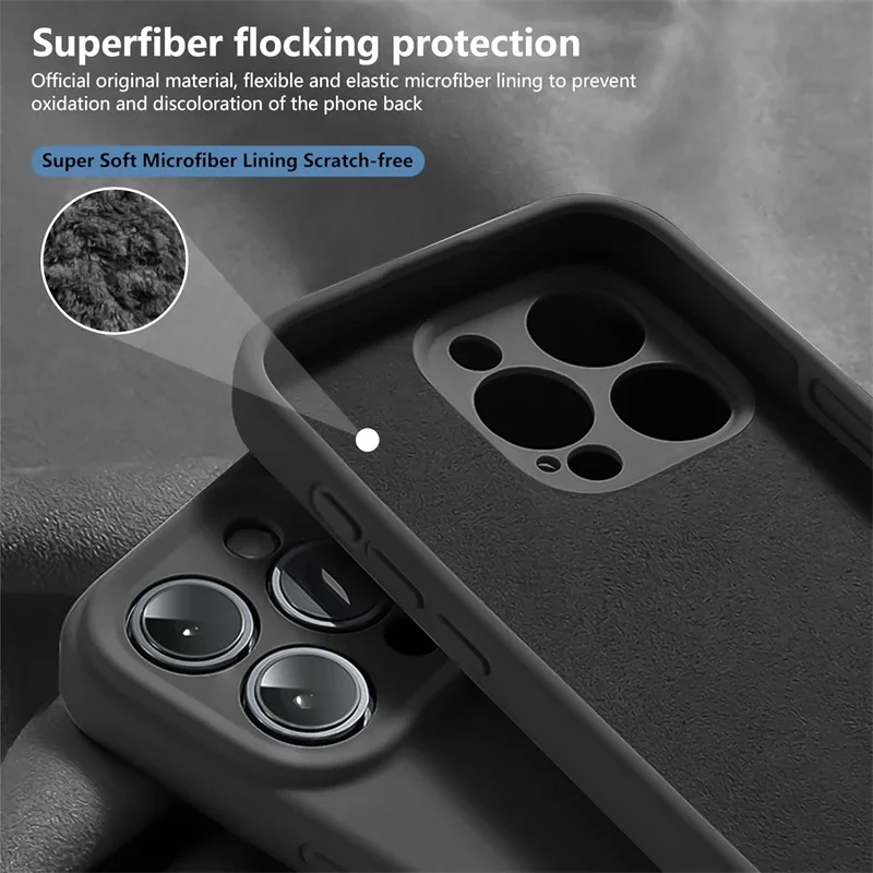 Magnetic Ring Holder Liquid Silicone Case with Stand Cover