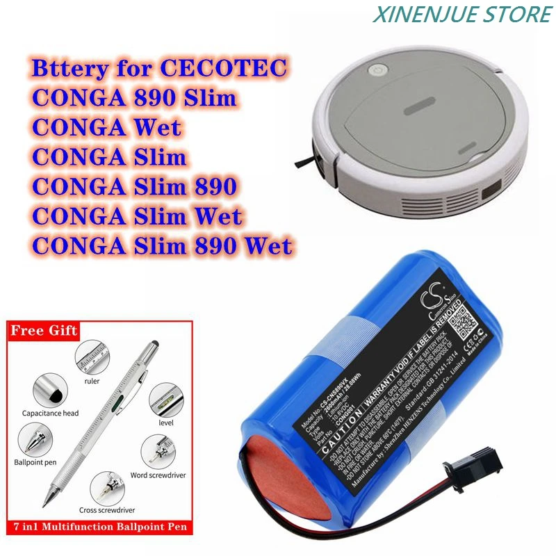 Cecotec Robot Vacuum Cleaner Battery Conga Battery Vacuum Cleaner