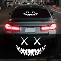 Demon Smiling Face Car Stickers for Rear Windshield Cool Auto Body Styling Waterproof Decoration Automobile Window Vinyl Decals 2