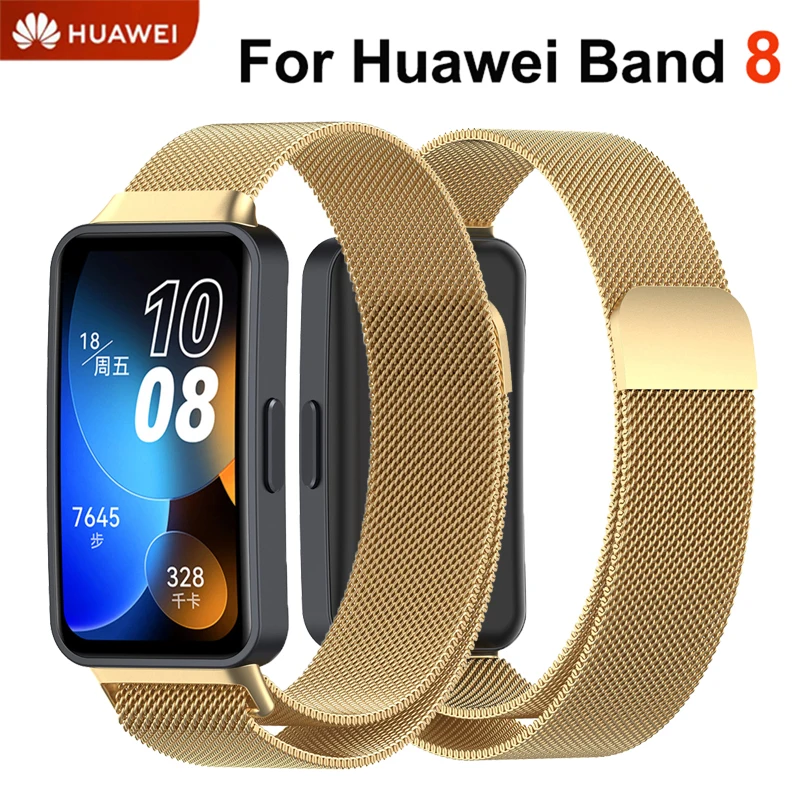 

Stainless Steel Strap For Huawei Band 8 Replacement Bracelet Milanese Magnetic Loop Watchband For Huawei Band8 Smart Wristband