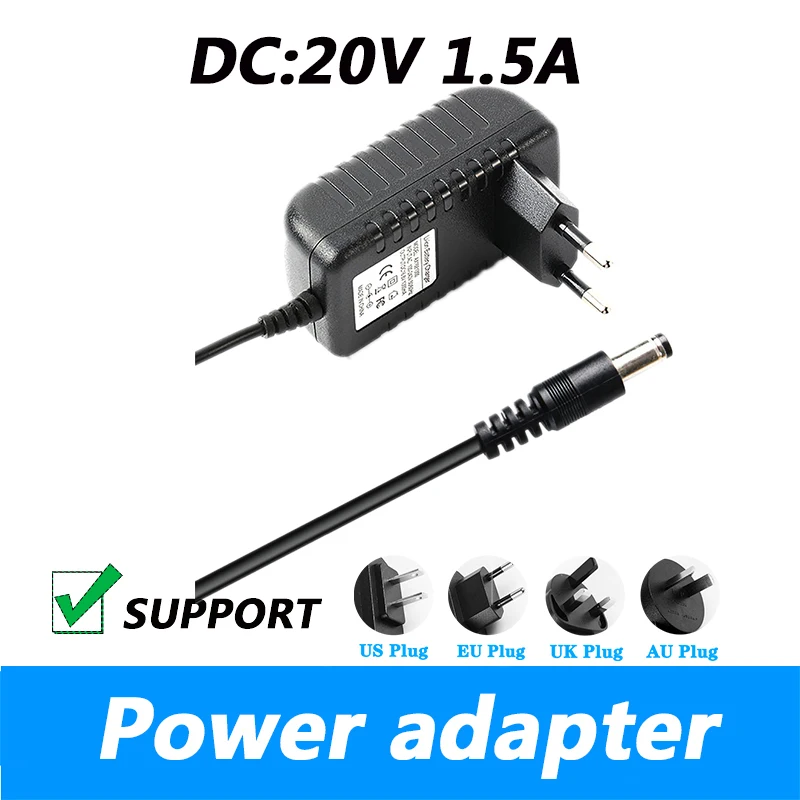 Adaptador de Energia para Impressora Fonte de Alimentação uk Plug au Plug dc 20v 1.5a 5.5×2.1 mm