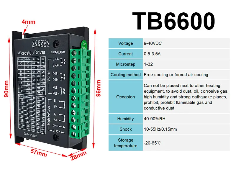 Description Picture 2 of itemMicrostep Driver DM542 DM556 DM860H DM860A Driver For Nema17 Nema23 Nema34 42/57/86 Stepper Motor