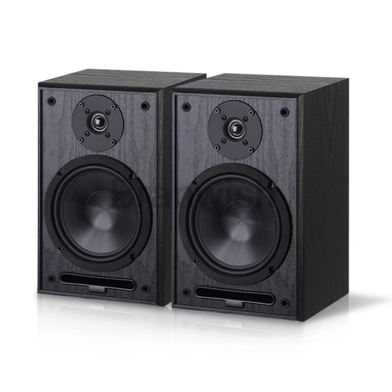 6.5 Inch 100W*2 Subwoofer Power Speaker Passive Bookshelf Speaker Two-Way Surround Sound Desktop HiFi Sound Box