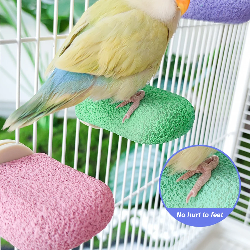 Bird Stand Toy For Parrot Squirrel Hamster Calcium Milk Molar Platform Board Parrot Jumping Platform Grinding Stone Chew Toy parrot toy bird toy bird perch stand
