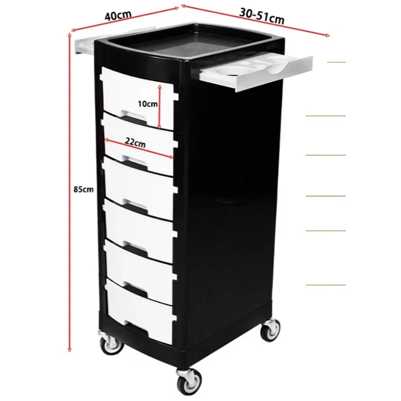 Japanese Style Nail Salon Trolley Barber Shop Storable Originality Trolley Multifunctional Modern Furniture Skjuta En Vagn HBSC