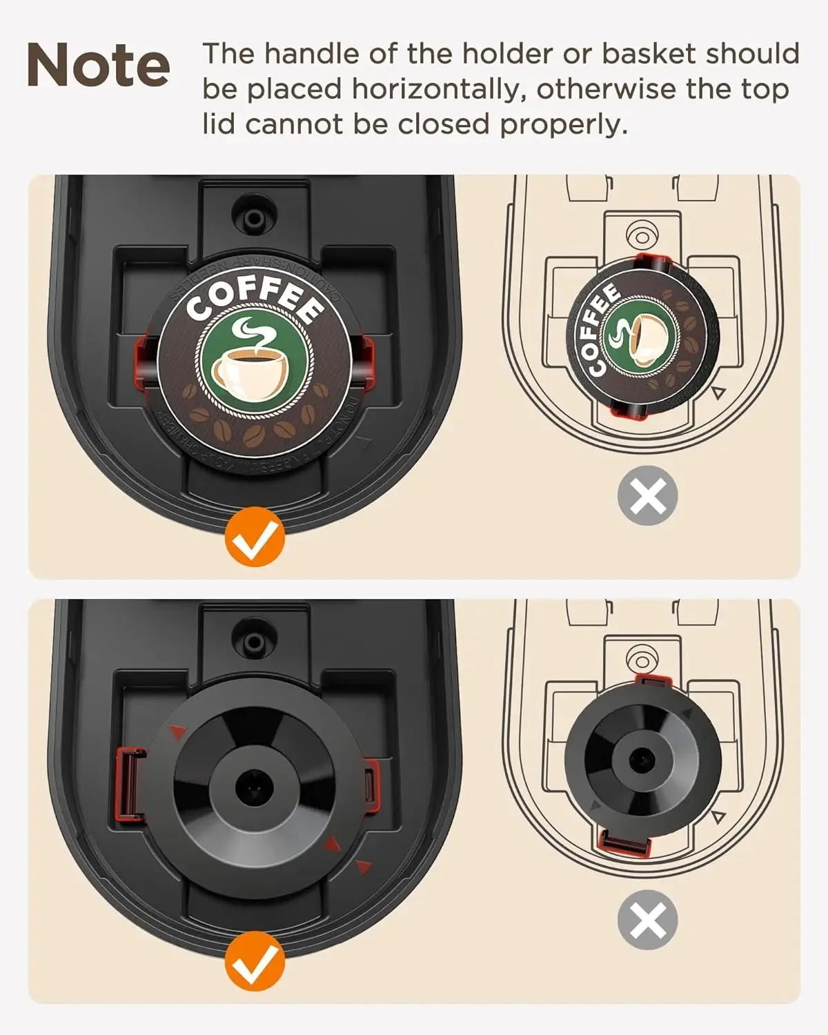 NEW Mini Coffee Maker Single Serve, Instant One Cup for K Cup & Ground Coffee, 6 to 12 Oz Brew Sizes, Black 6