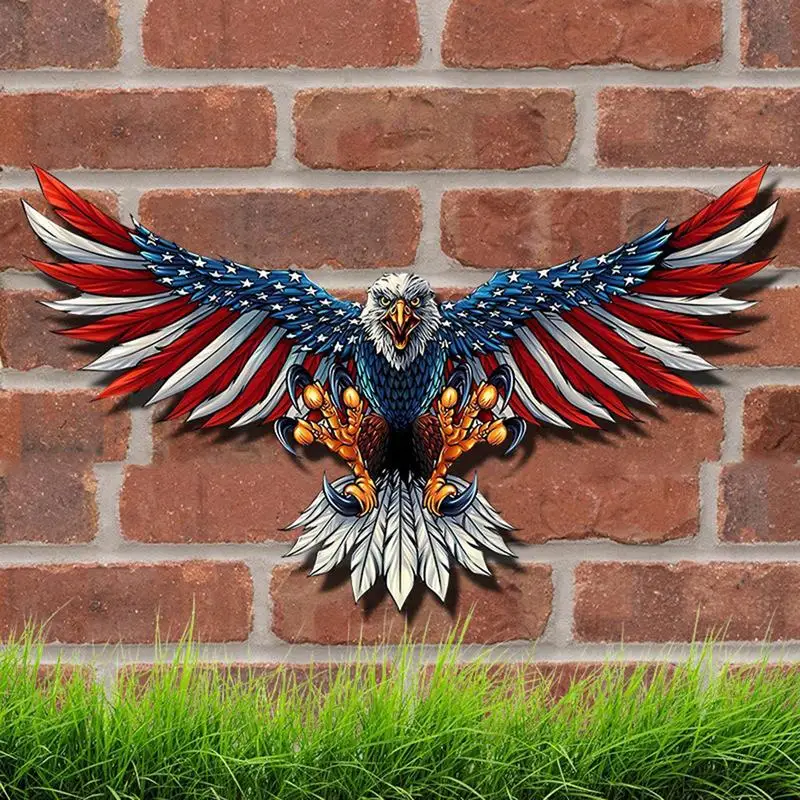 

American Eagle Wall Art American Flag Bald Eagle American Flag Metal Wall Art Sturdy Vintage Metal Sign Vintage Bald Eagle Decor