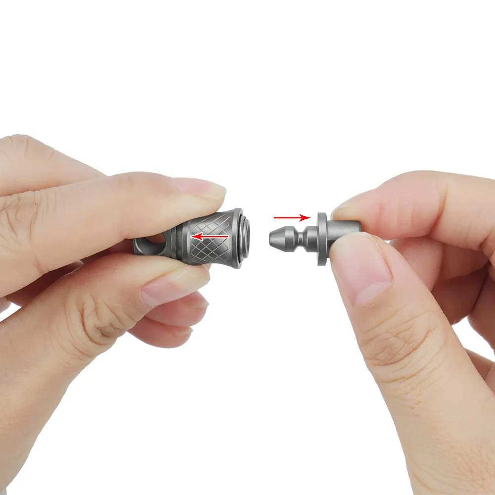 سلسلة مفاتيح من سبائك التيتانيوم قابلة للدوران وقا...