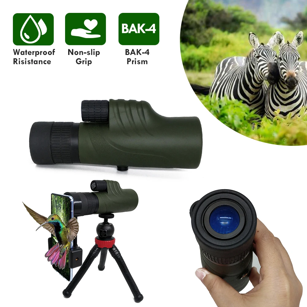 8-20x42mm 슈퍼 줌 망원경 가장 강력한 전문가용 Bak4 FMC 렌즈 HD 스타스코프 단안경