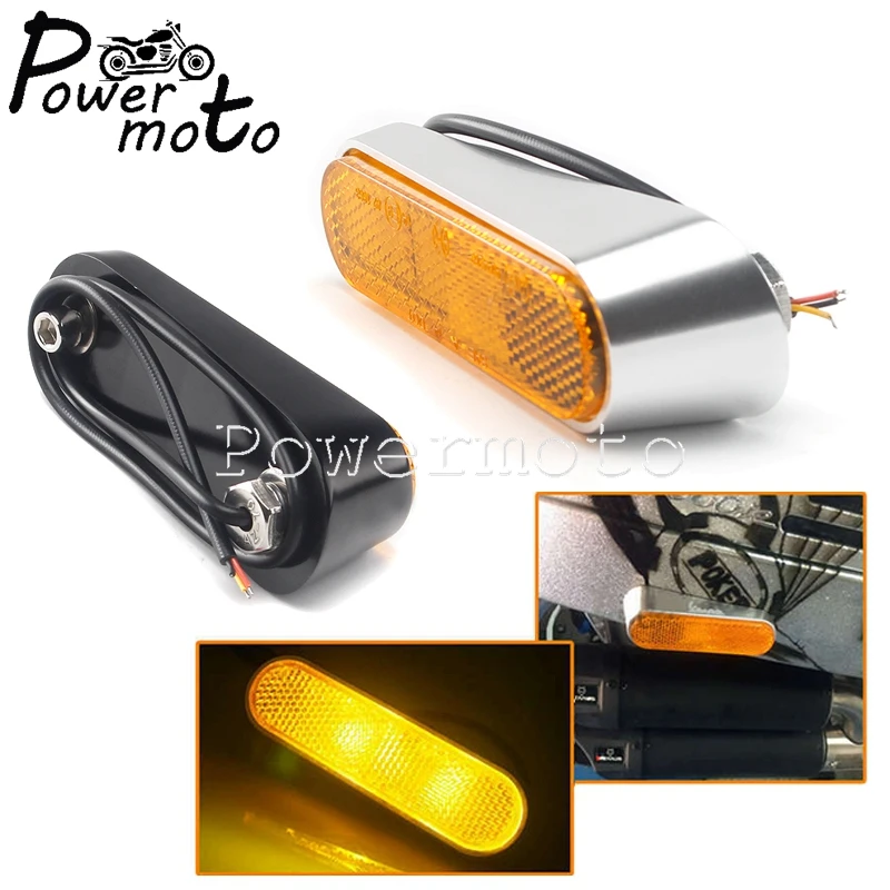 

1 Pair Turn Signal Lights Motorcycle LED Side Amber CNC Aluminum Lamps Housing Indicator Left Right Lamp For GTS 300 Sprint 150