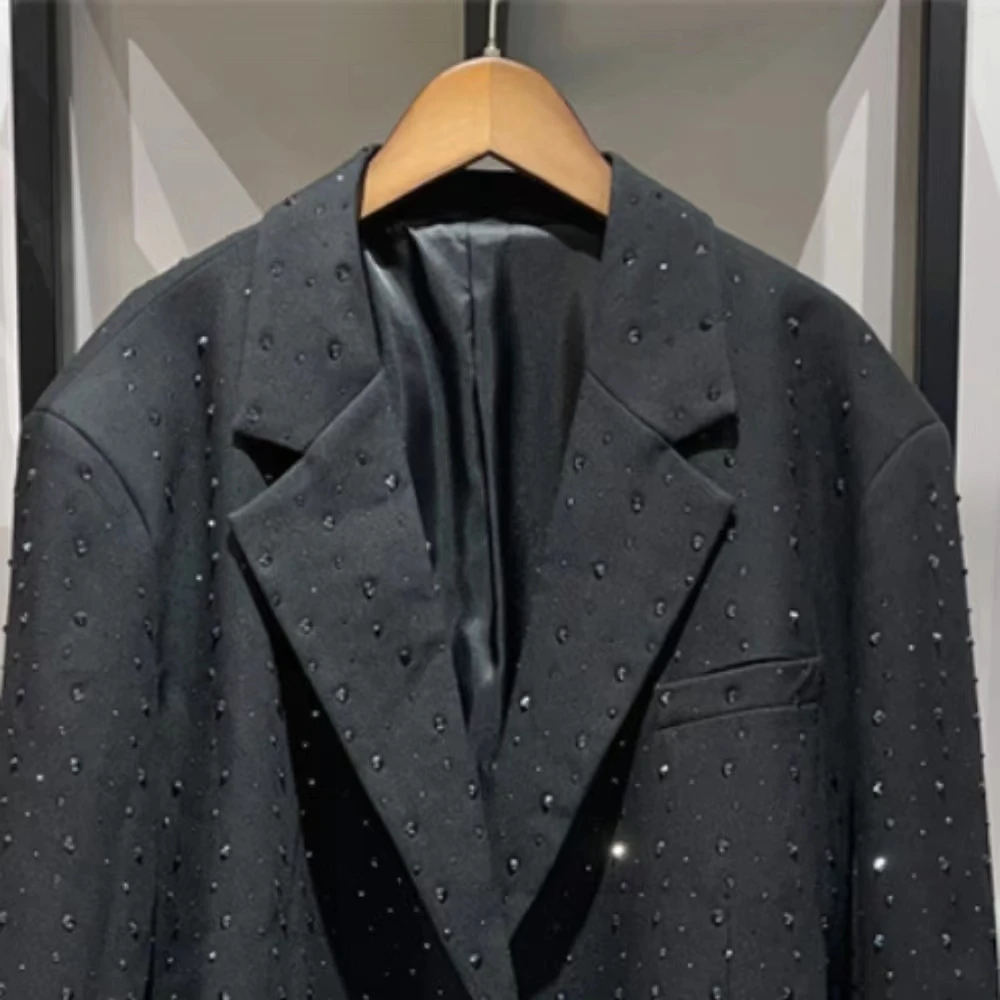 High Quality Fashion 2022 Blazer For Women Suit Cotton Diamonds Slim New Party Club Summer