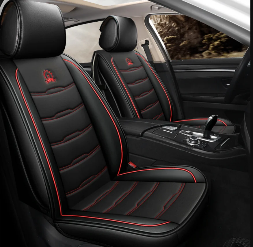 

Кожаная экокожа PKQ 2 упаковки, Универсальная высококачественная кожаная защита для автомобильного сиденья, подушка для сиденья для большинства автомобилей. xqxgz