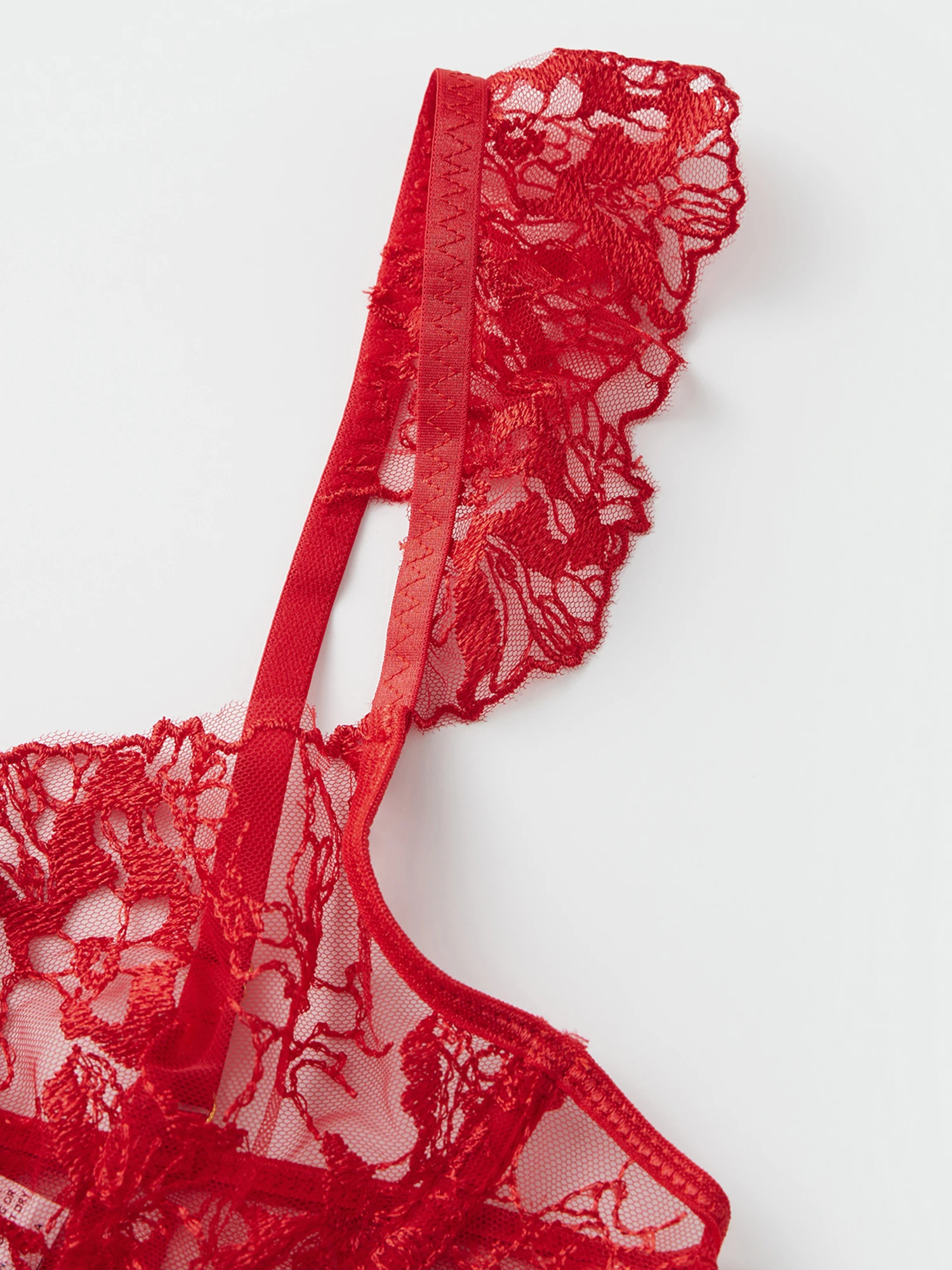 Sexy Lace Lingerie Set with Garter Belt and Leg Rings Women s Erotic Babydoll Bra and Briefs Nightwear - 4pcs