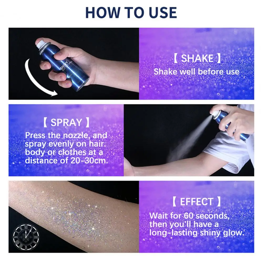 Shiny Glitter Spray Sparkle Spray For Clothes Fabric And Hair Glitter Spray  For Shiny Glitter Spray For Prom Dresses Brightening - AliExpress