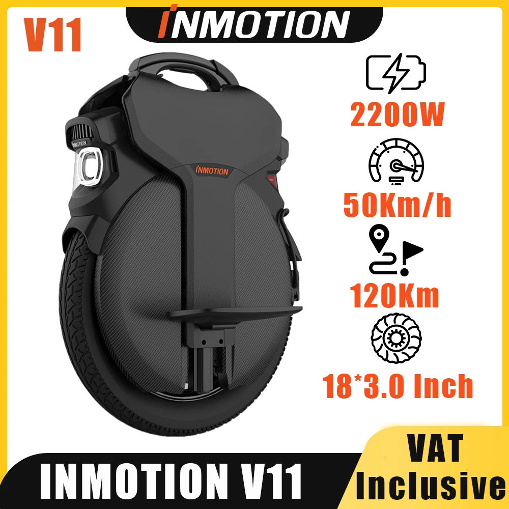 Eu Stock Originale Inmotion V11 Monociclo Elettrico 84V 1500Wh Batteria 2200W Motore 50 Km/H Velocità Auto Bilanciamento Sospensione Pneumatica Euc