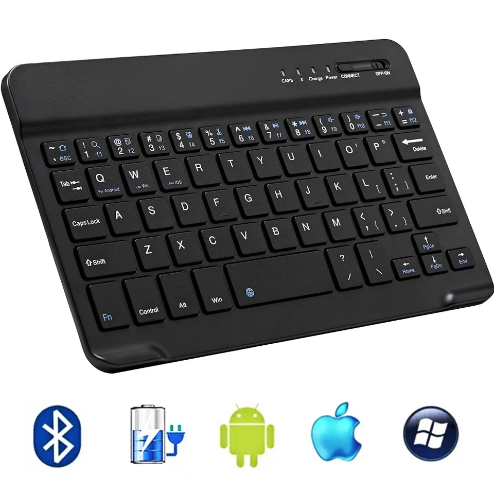 Mini Wireless Keyboard Bluetooth Keyboard Rechargeable Spain Russian Keyboards For IOS Android Windows 10 Inch For Phone Tablet