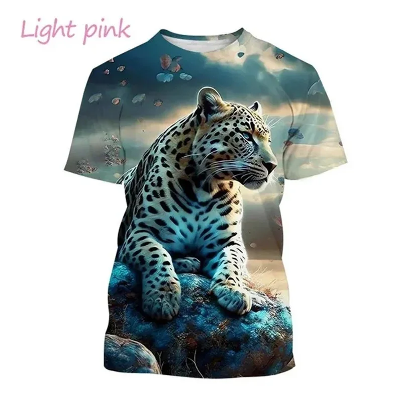 New Cheetah Pattern 3D Wild Animal Leopard Print T-shirt For Men
