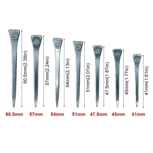 100Pcs Durable E2/E3/E4/E5/E6/E7/E8 Horseshoe Nails Steel Harness Repair Horse Shoe Nails Hoof Nails Horse Riding Supplies 6