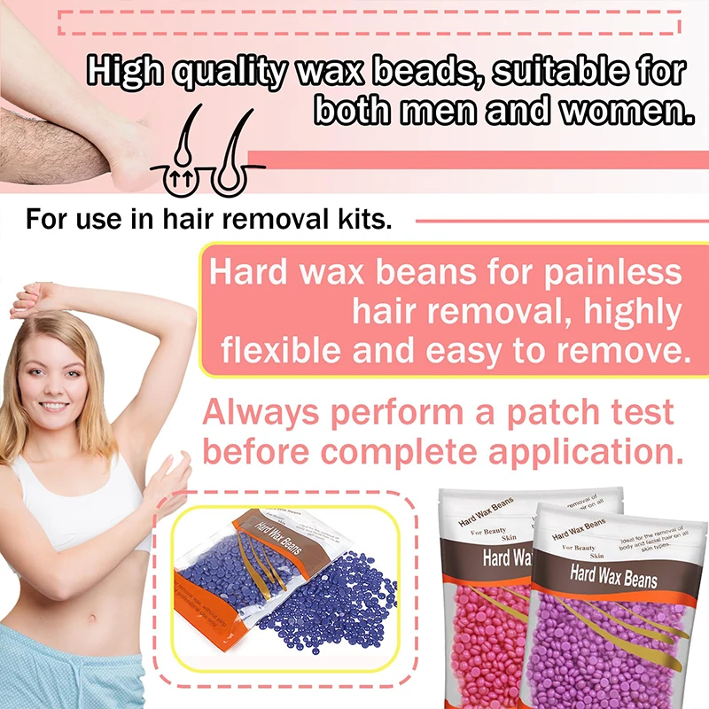 1000g/200g/50g Hard Wax Beans For Body Hair Removal Brazilian European Wax Warmer Waxing Beans for Wax Heater Machine