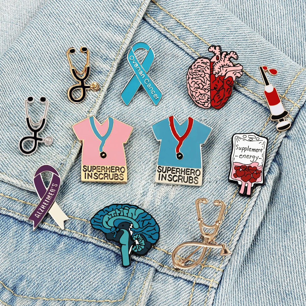 Broche O Insignia De Enfermera - Diseño Temático Médico, Material Aleación, Tamaño 1,5x2,7 Cm, Ideal Como Regalo Para Personal Sanitario O Para Decorar Uniformes Y Mochilas