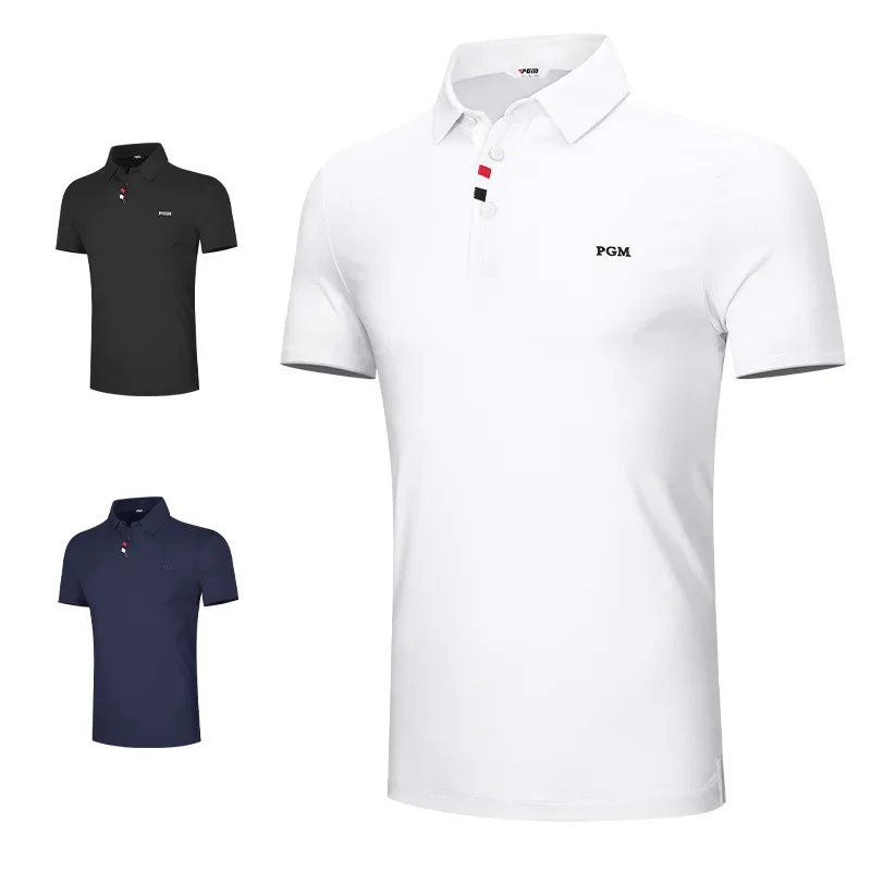 Men golf shirt PGM Golf Men's Short Sleeve T Shirts summer quick-dry breathable outdoor sports sweat absorbent golf wear for men M-XXL YF441