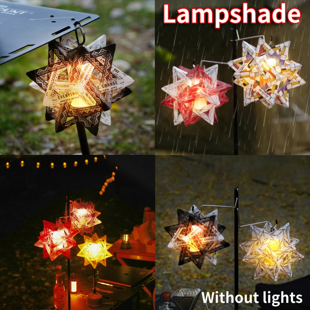 Portable Polar Star PP Board Lampshade Waterproof Polestar Camp Lamp Shade Hollow out Lamp Shade Ornament Lantern Accessories rattan lamp shade glass lamp shade paper lamp shade flashlight diffuser lampshade lamp shade
