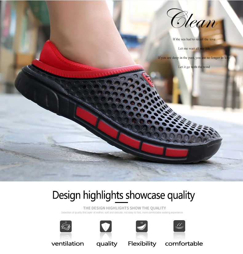 Herren Sommer Schaumstoff Clogs Leichte Freizeitschuhe Für Garten_voghion.com