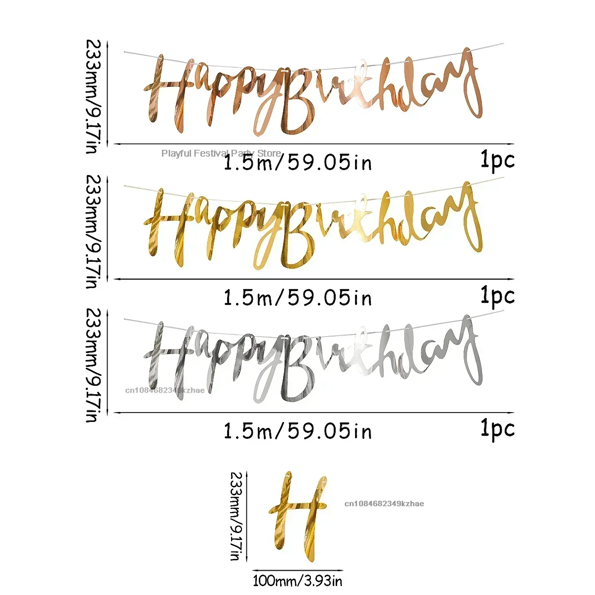 Decorazione di compleanno, decorazione di compleanno, ghirlanda di compleanno, decorazione Happy Birthday, 16 palloncini Happy Birthday da 12 pollici con 2 nastri, decorazione di compleanno, adatto