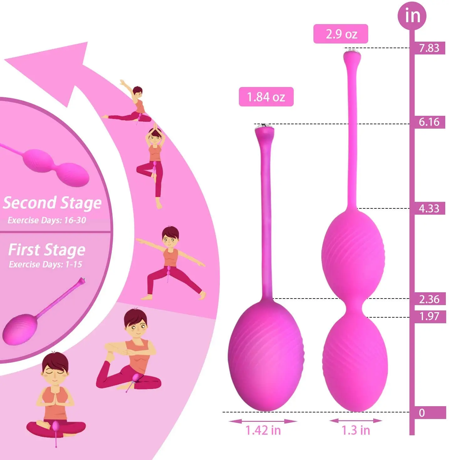 Set Safe Silicone Kegel Ball Vagina Bulb Private Tighten Exercise Machine Sex Toy For Women Masturbation Kegel Weights Adult Toy