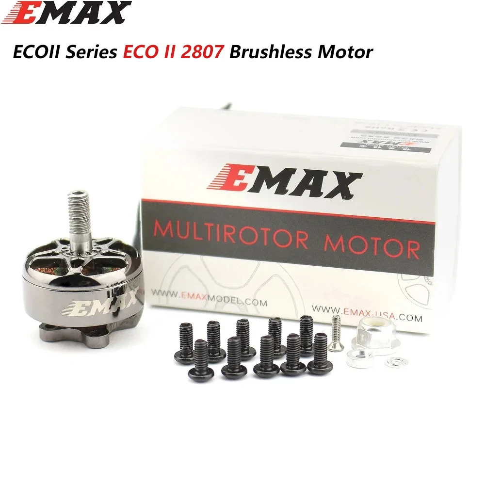 

4pcs EMAX ECOII Series ECO II 2807 6S 1300KV 5S 1500KV 4S 1700KV Brushless Motor for FPV Racing RC Drone DIY Parts