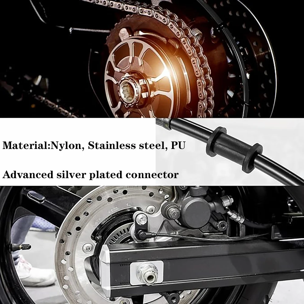 10mm 0to28to90 Degree Motorcycle Dirt Bike Braided Line Steel Brake Hose Cable Hydraulic Banjo Pipe Universal Racing100mm-5000mm