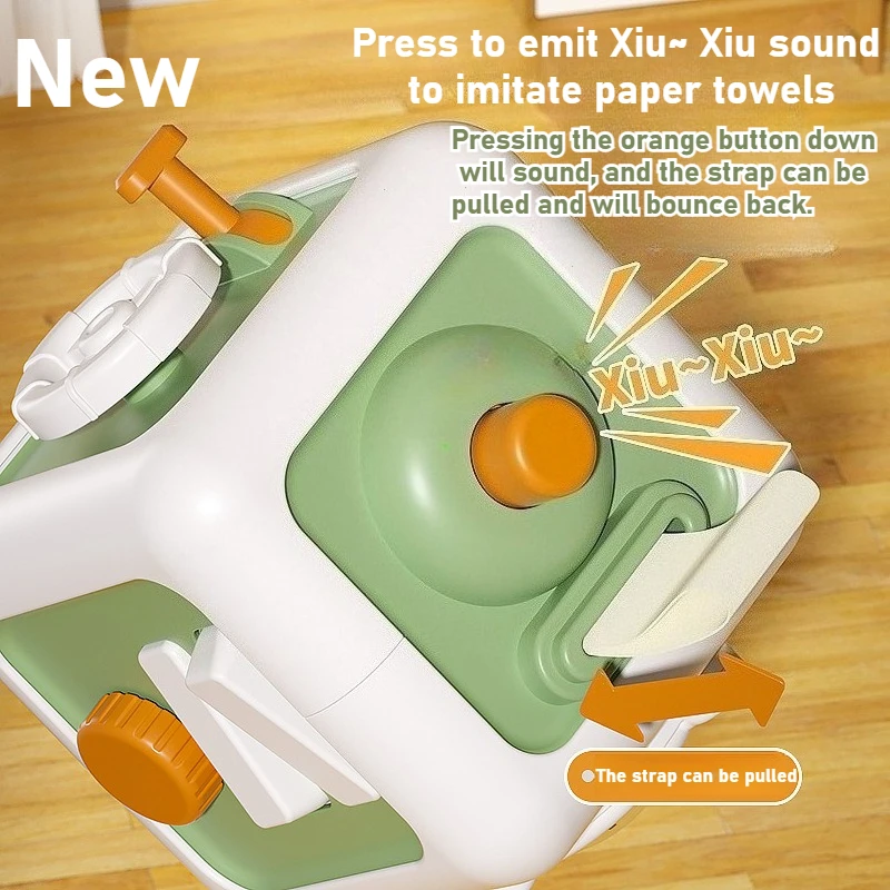 6 in 1 Montessori Educational Toys Sensory Busy Board Baby Kids Practice Skills Drawer Cube Fidget Educational Toys for Boy Girl