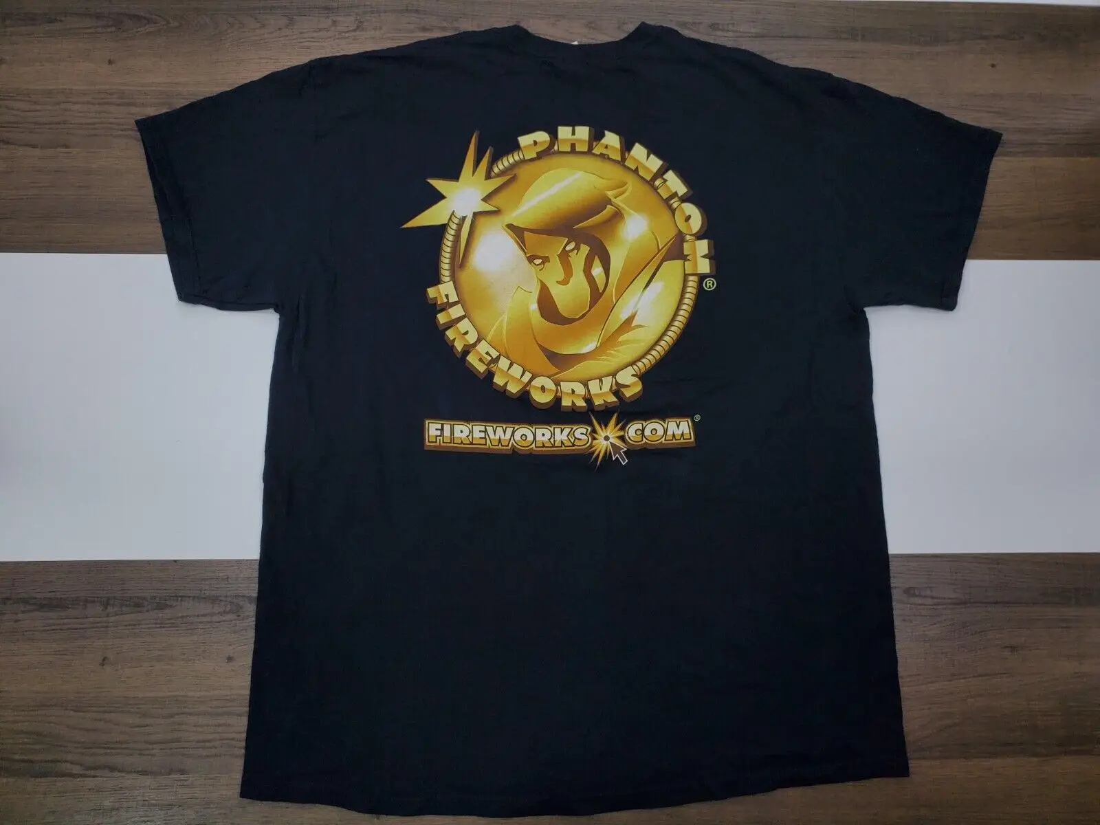 Mens Size Xl Phantom Fireworks Promo Black Shirt Tee Crew Gildan Manica Corta