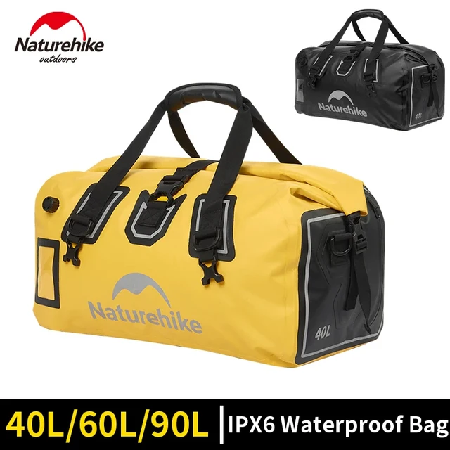 Naturehike IPX6 40L 60L 90L PVC Outdoor Waterproof Bag Motorcycle Tail Bag Camping Travel Luggage Carrier Portable Trunk Storage 1
