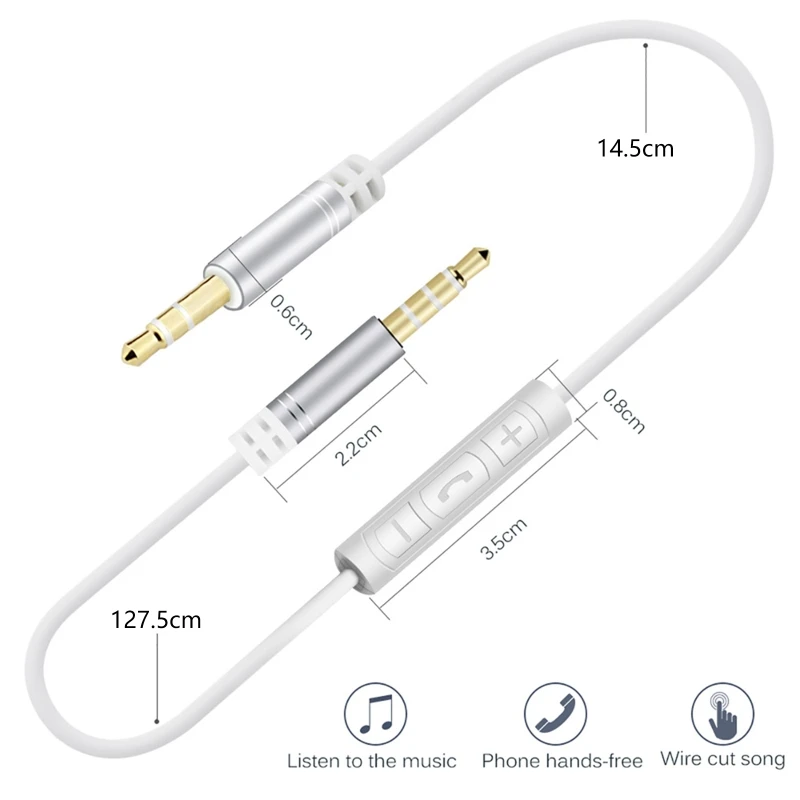 3.5mm   ̺ - 1.2m ׷ Aux ÷ ڵ, ũ Ŀ ζ  