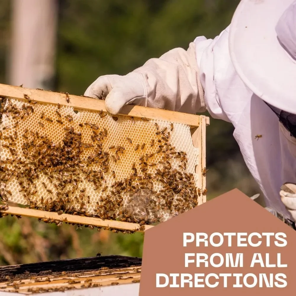 Professional Bee Suit for Men and Women-Beekeeping Outfit Beekeeper Unisex Suit with Protective Bee Jacket with Hood, Pants