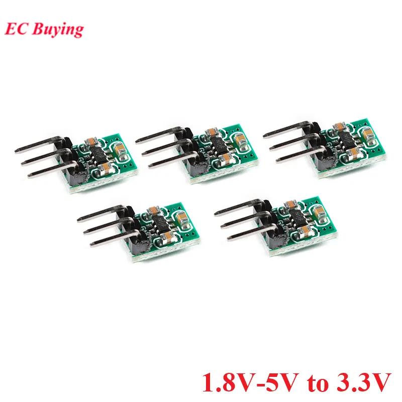 

5pcs Mini DC-DC Automatic Buck Boost Regulated Step Down/Up Power Module 1.8V 3V 3.7V 5V to 3.3V Low Noise Regulated Charge Pump
