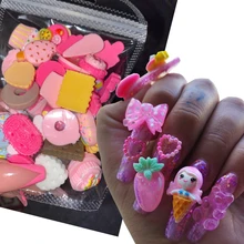

50pcs bag Food Series Cartoon Kawaii Nail Decorations,DIY Craft Nail Ornament,Mix-Resin Nail Cute Manicure Decor.Charms