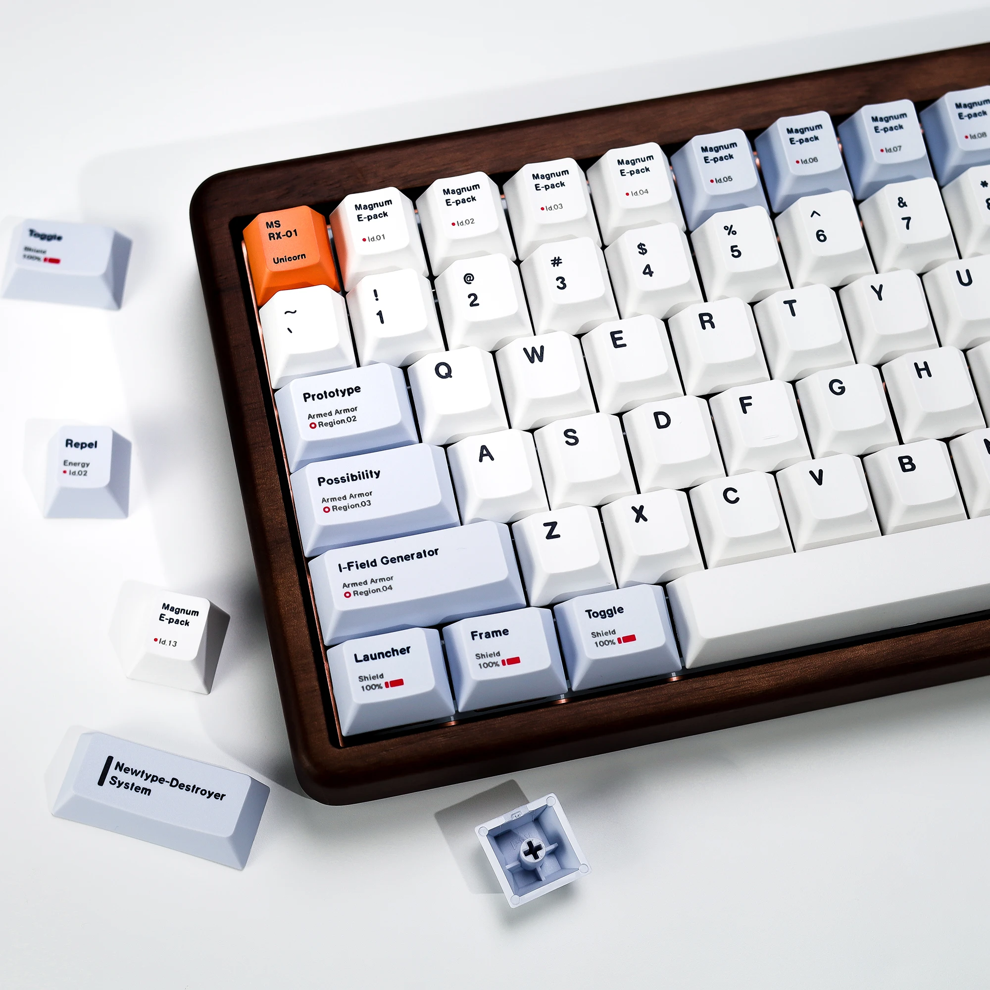 KBDiy 139-Key Korean Minimalist Cherry Profile PBT Keycap Set