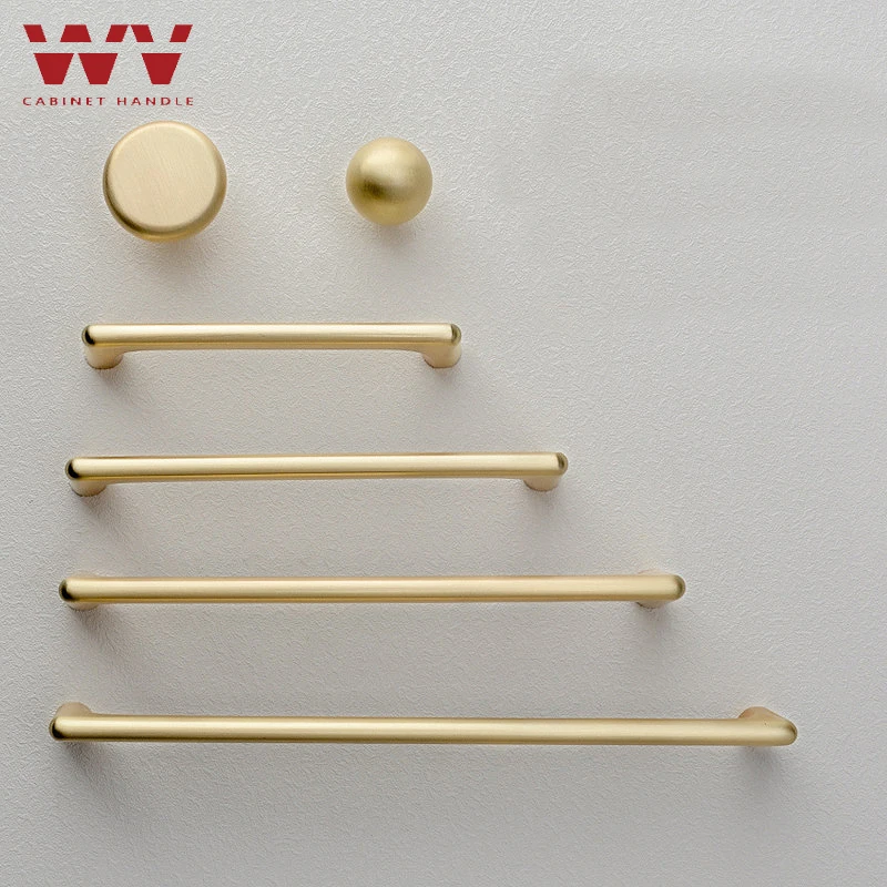 WV Modern Minimalist Pulls Cupboard Dressers Brass Gold Cabinet Door Handles Closet Drawer Knobs Kitchen Furniture Hardware furniture handles