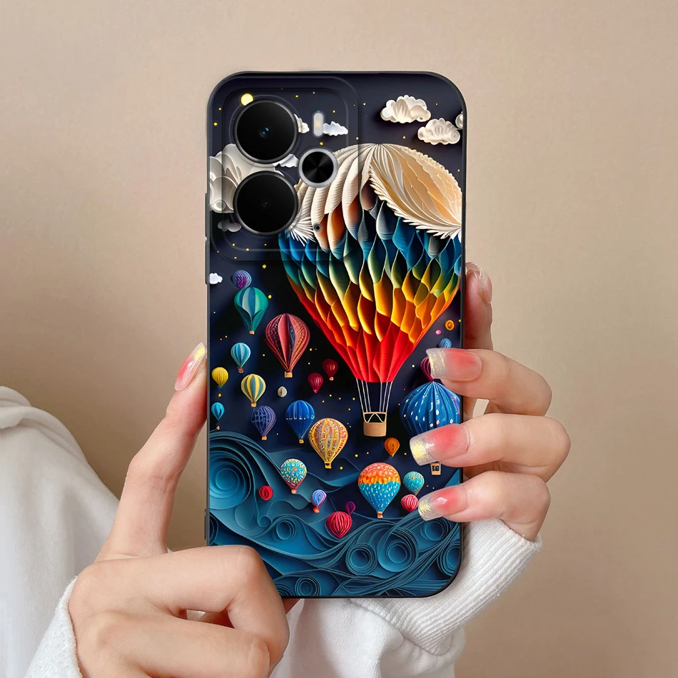 Elegant Rose Silicone Protective Phone Case - Soft Liquid Silicone Cover with Full Camera Protection, Realme 14T