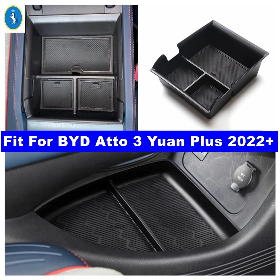 

Central Armrest Storage Box Content Center Console Fit For BYD Atto 3 Yuan Plus 2022 2023 Car Interior Decoration Accessories