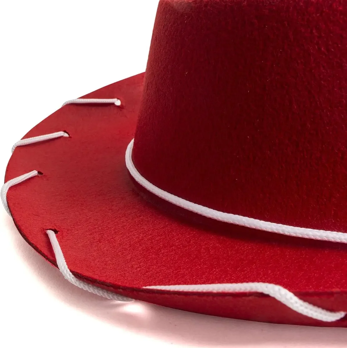 Brown Red Felt Woody Cowboy Hat for Children Adjustable Western Big Brimmed Cowboy Cap Outdoor Sports Climbing Wilderness