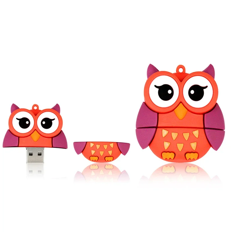 Cute Cartoon USB Flash Drive 64GB Animal Penguin Pen Drive 32GB Cat Owl Memory Stick 128GB 256GB External Storage for computer usb flash drive flash drive