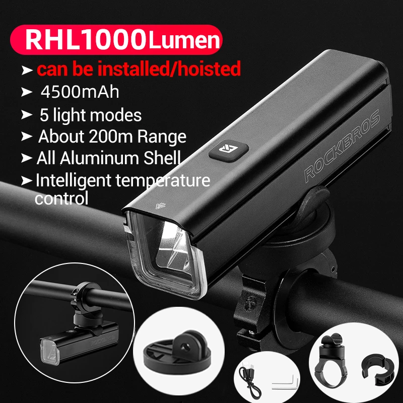 Rockbros Bicycle Light Bicycle Usb Rechargeable Light Mtb Bike Light