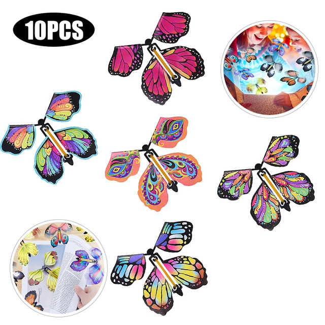 Great Choice Products 20Pcs Flying Butterfly, Magic Wind Up Butterfly Toy  Gift For Kids Surprise Explosion