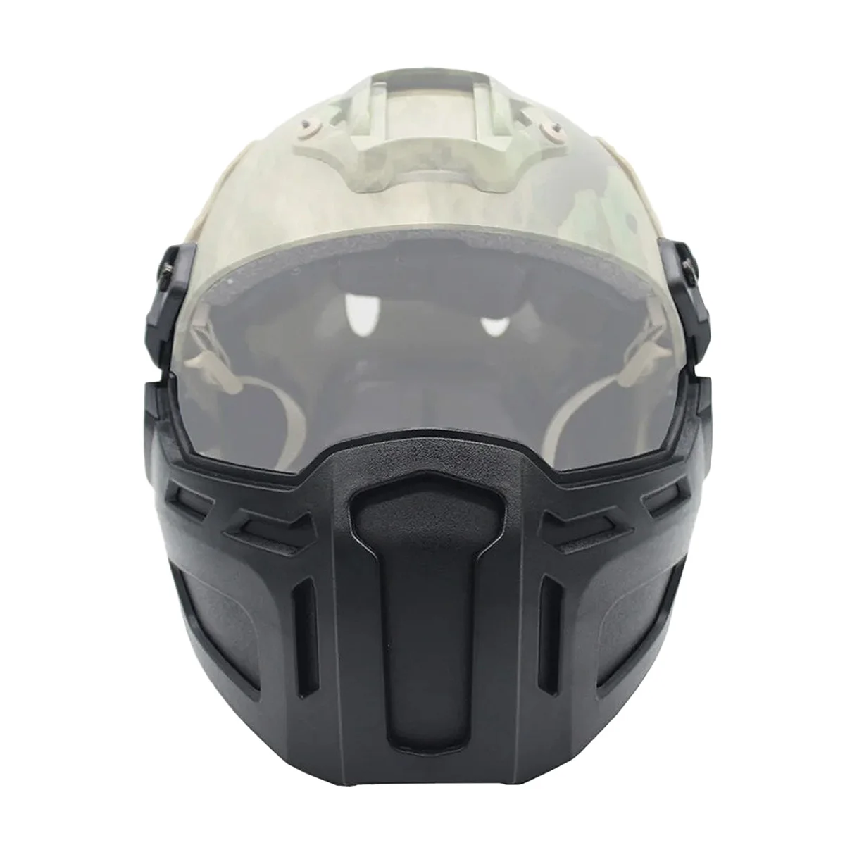 Tactical FAST Helmet Half Face Mask - View From Front